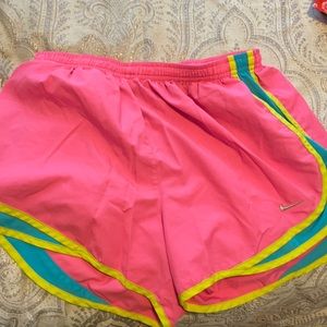 Bright Nike running shorts. Like brand new
